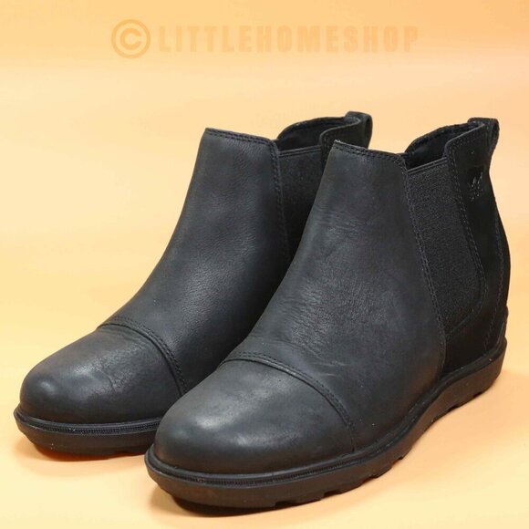Sorel Shoes - Sorel Evie II Chelsea Waterproof Bootie in Black, Size 7.5